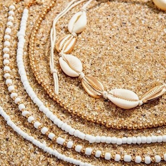 Layered Ocean-Inspired Necklace Set – Coastal Charm & Beach Elegance - Picture 4 of 7